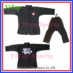 Nuevo estilo de bordado dragón profesional maritial china clásica de algodón Kung <span class=keywords><strong>fu</strong></span> uniformes - Product Image 3