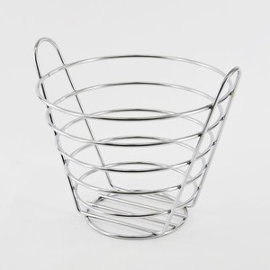 Oval double U shape chrome wire fruit basket - Product Image 3