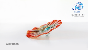Assiettes murales en verre avec fleur, art créatif, décoration - Product Image 6