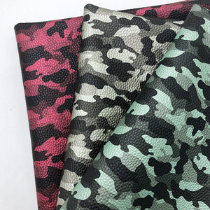 Cuero Sintético <span class=keywords><strong>PU</strong></span> Reciclado Estampado con Camuflaje y Brillo para Muebles, Bolsos, Tarjeteros, Chaquetas, Adornos y Pantuflas - Product Image 1