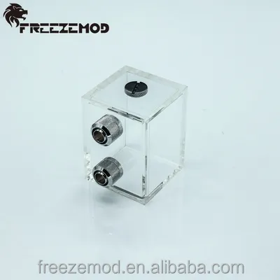 FREEZEMOD küp mini rezervuar bilgisayar su soğutma tankı su tankı 200 ml. GQSX-T2