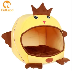 2021 Hot Sale Pet house velvet fabric cat house with advanced PP cotton Closed dog house Bed Wholesale