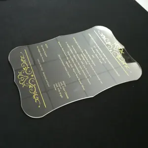 Clear Fashion Acrylic Invitation Board for Wedding Party Use