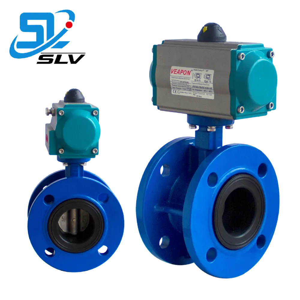 Cheap Price Anti-corrosive DB SR Action Air Cylinder Rubber Seat Flanged Butterfly Valve 42 Inch 44 Inch Standard Pneumatic OEM