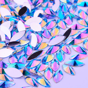 7*15mm Viola Cristalli AB Flatback di Strass Applique Occhio del <span class=keywords><strong>Cavallo</strong></span> di Strass Pietre Di Cristallo Non Da Cucire Gemme Acriliche per il artigianato FAI DA TE - Product Image 5