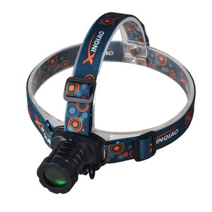 Zoom Rechargeable Headlamp LED Coon Hunting Headlight with Green Light