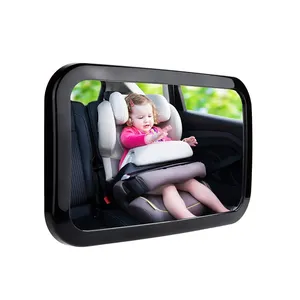 View Infant in Rear Facing Car Seat Best Newborn Safety With Secure Headrest Double Baby Car Mirror