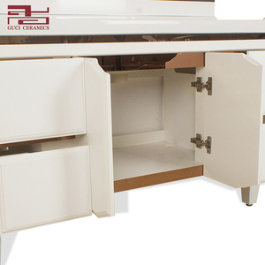 Fabricación <span class=keywords><strong>China</strong></span> GUCI de espejo doble de 120 cm de montaje en piso impermeable del gabinete del cuarto de baño - Product Image 4
