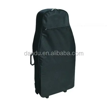 CB2W-siyah renk dayanıklı taşınabilir masaj koltuğu taşıma çantası tekerlekler ile