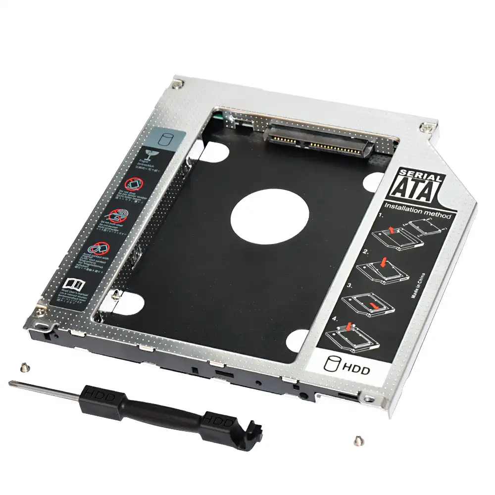 Optibay Alluminio 2nd HDD Caddy 9.5 millimetri SATA 3.0 SSD CD DVD Caso Enclosure caddy per Macbook Pro 13" 15 "17" SuperDrive