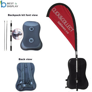 Bandera Publicitaria Exterior Tipo Mochila con Plumas - Product Image 3