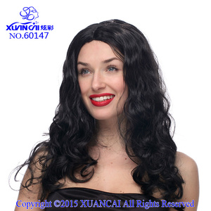 Pelucas de pelo rizado largo Bang mezclan el color principal estilo de moda de productos y mejores ventas - Product Image 3