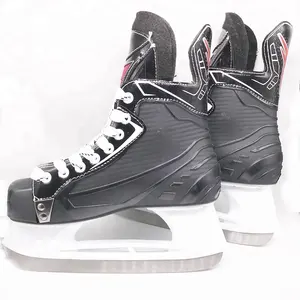 Sapato composto patente patenteado adulto, equipamento de hóquei no gelo
