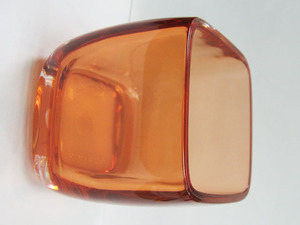 Accessoires de salle de bain en plastique orange translucide, écologiques, faciles à nettoyer - Product Image 4
