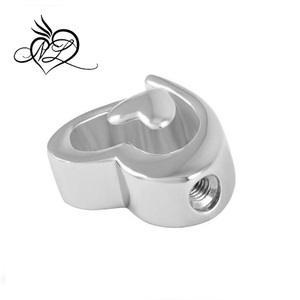 Collier Urn commémoratif en acier inoxydable, 20 ", pendentif de crème, en forme de cœur ouvert, petit cœur - Product Image 2