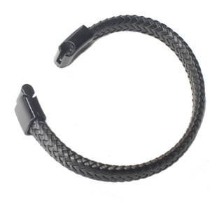 Bracciale uomo in vera pelle stile classico chiusura in titanio <span class=keywords><strong>con</strong></span> magneti stile nero - Product Image 6