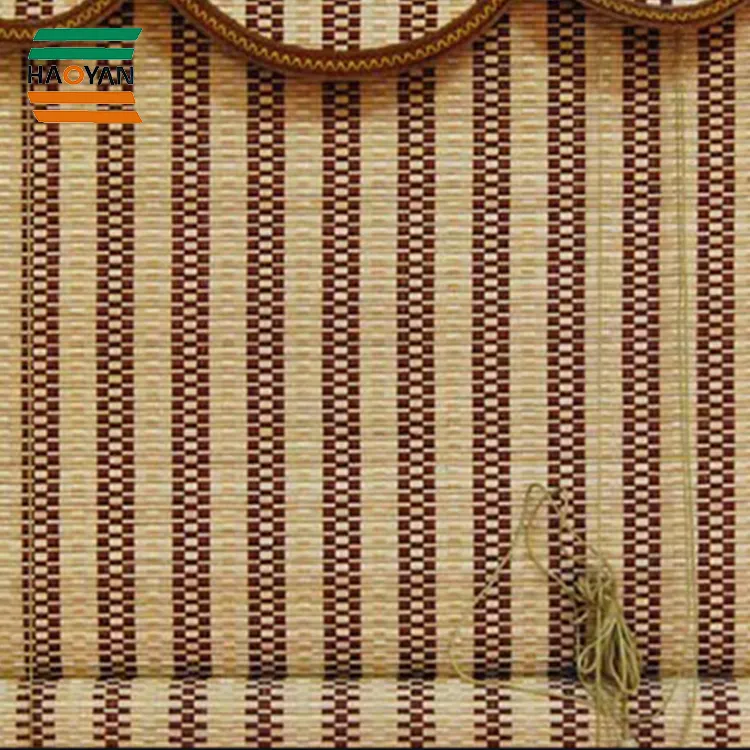 Tecido de bambu handmade cortina frisada