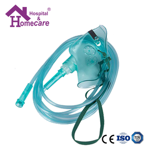 <span class=keywords><strong>Masque</strong></span> à oxygène jetable en PVC de qualité médicale vert confortable avec tube de 2 m pour usage pédiatrique, adulte, nourrisson en clinique, certifié TUV Classe I - Product Image 2