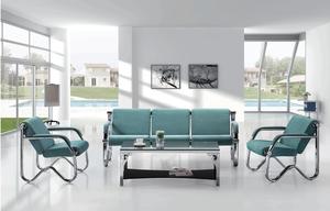 2023 Günstige Büro Wartezimmer Sofa Ecke PU Sofa Modernes Set Büromöbel Chrom Bein - Product Image 6