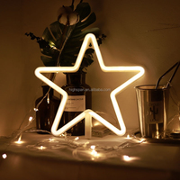 2022 Led neon segno fai da te neon striscia corda segno lettere led a forma di stella parete luci al neon lampada da notte per la decorazione del partito a casa