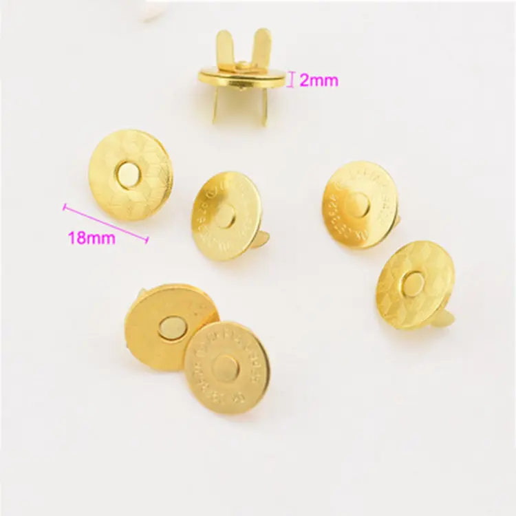 Gold Magnetic Button Clasps Snaps Buttons Mag Snap for Purses Handbag Bag