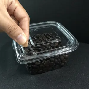 Großhandel Kunststoff Versiegelt Fach Angepasst Verpackung salat schüssel Schmuckstück Boxen platz manipulationssicheren container für kaffee bean