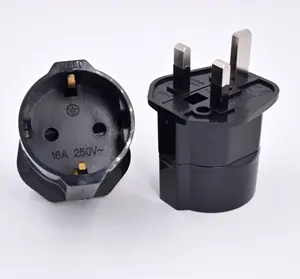 Schuko Ke UK Plug CEE7/4 Konversi UK Plug Adapter Jerman Ke UK Plug (GCP)