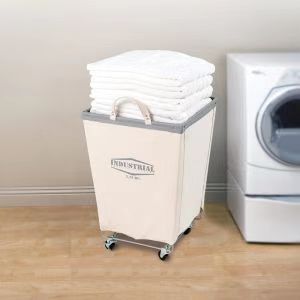 Panier <span class=keywords><strong>à</strong></span> <span class=keywords><strong>linge</strong></span> en toile commerciale, panier <span class=keywords><strong>à</strong></span> roulettes, avec roulettes en caoutchouc, pour hôtel, vente en gros, 551, 11 - Product Image 6