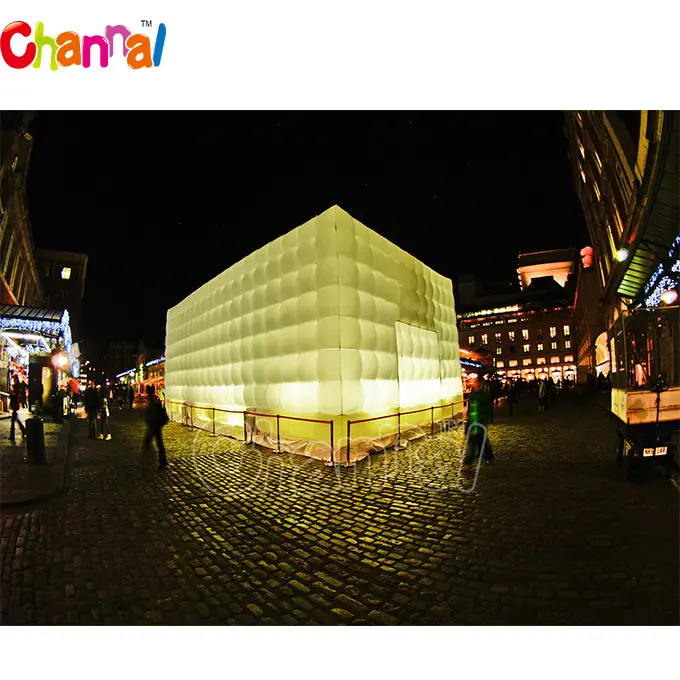 LED inflatable light cube tent inflatable camping tent for events