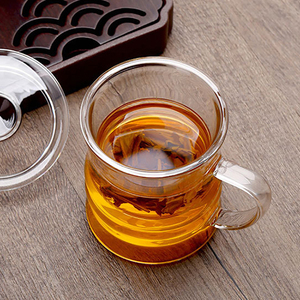 Tasse à thé en verre Borosilicate, forme de <span class=keywords><strong>bambou</strong></span>, avec infuseur, filtre et couvercle, gobelet à eau, vente en gros, ml - Product Image 5