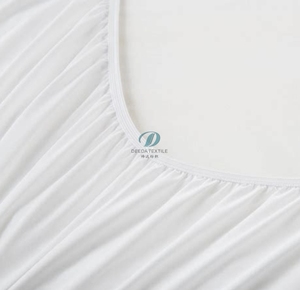 Deeda Factory 50% coton 50% polyester Drap-housse d'hôtel blanc uni <span class=keywords><strong>en</strong></span> vente - Product Image 2