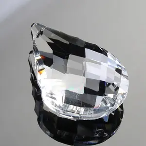 Transparent cut crystal prism pendant crystal chandelier parts for decoration