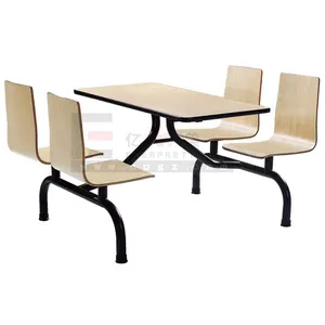 Wooden dining table seat Restaurant dining tables and chairs Fast food table and chairs