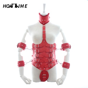 Cintura e Manette in Pelle per Giochi <span class=keywords><strong>BDSM</strong></span> per Adulti, Giocattoli Fetish per Donne, Bondage Regolabile Nero - Product Image 4