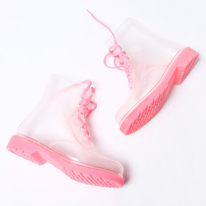 Qinghong produttore drop Design moda <span class=keywords><strong>donna</strong></span> PVC stivali da pioggia trasparenti - Product Image 6