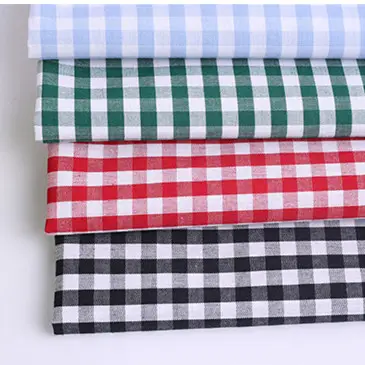 Hot Sale Plaid Fabric 100% Cotton Yarn Dyed Fabric 40x40 110x70 for Garment Shirt and Home Textile China Factory Wholesales