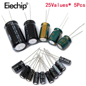 Kit surtido de condensadores electrolíticos, 1uF-2200uF, 25V/50V, 25Valuesx5Pcs, 125 Uds. - Product Image 2
