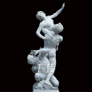 Escultura Abstracta Personalizada de Mármol <span class=keywords><strong>Griego</strong></span> Blanco de Tamaño Real de <span class=keywords><strong>Hombre</strong></span> y Mujer Desnudos - Product Image 1