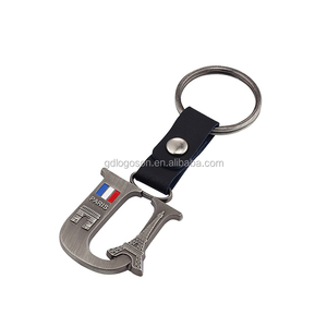Fransa Özel Tasarımlar ve Şekiller Metal Deri Anahtarlık Kabartmalı Zafer takı Eyfel Kulesi Alfabe Harf D Anahtarlıklar - Product Image 6