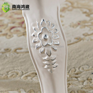 Wood French Provincial <strong>Coffee</strong> <strong>Table</strong> Hand Carved Solid Living Room Furniture Modern Rectangular <strong>Silver</strong> or Golden Stroke Excellent - Product Image 4