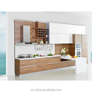 Projetos modulares de cozinha em forma de l para o moderno armário de cozinha