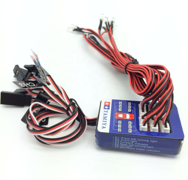 High Quality 12 LED Lighting Kit Steering Brake Flashing Light for 1:10 Scale Models Simulation RC Car