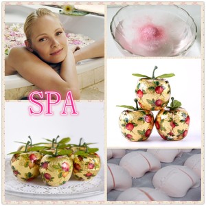 <span class=keywords><strong>Bombe</strong></span> de bain en forme de pomme, parfumée, glamour, film doré, best-seller, pour cadeau de festival - Product Image 6