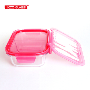 Ecológico de vidrio personalizada Bento almuerzo caja a prueba de fugas con <span class=keywords><strong>cubertería</strong></span> - Product Image 4