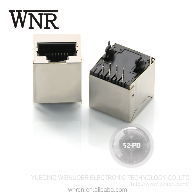 China Supplier Environmental universal female RJ45 socket,8p8c 1*1 rj45 female connector 52-PB