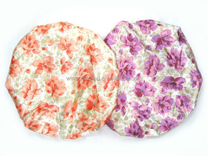 โพลีเอสเตอร์พิมพ์ลายดอกไม้สองชั้นอเนกประสงค์พร้อมหมวกอาบน้ำไมโครไฟเบอร์ - Product Image 4