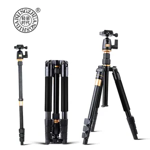 Q555 Flexible phone tripod stand aluminum tripod Monopod Ball Head dslr video stand 141cm Digital telescope tripo