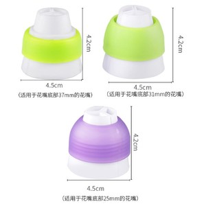 A buon mercato glassa borsetta ugello convertitore per decorazione torta per Cupcake biscotto fondente 3 fori 3 colori - Product Image 2