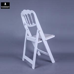 Chaises Pliantes Napoléon en Plastique Résine Blanche pour Jardin Événement Mariage Dining Party - Product Image 5