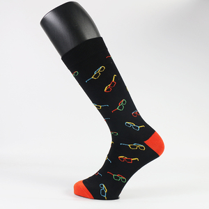Nouvelles <span class=keywords><strong>chaussettes</strong></span> fantaisie pour hommes, motif lunettes amusantes, design tendance, qualité supérieure - Product Image 1